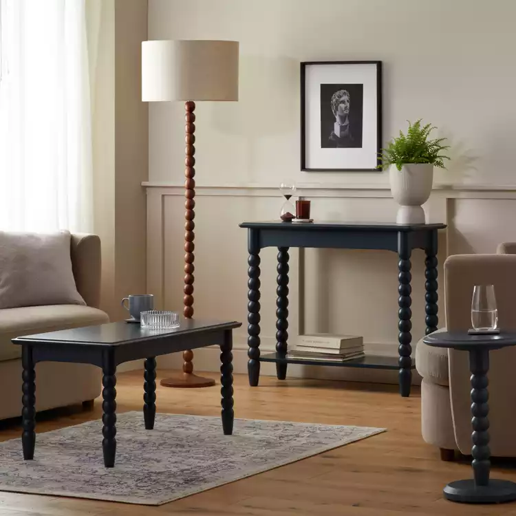 Habitat Blaire Bobbin Side Table - Navy