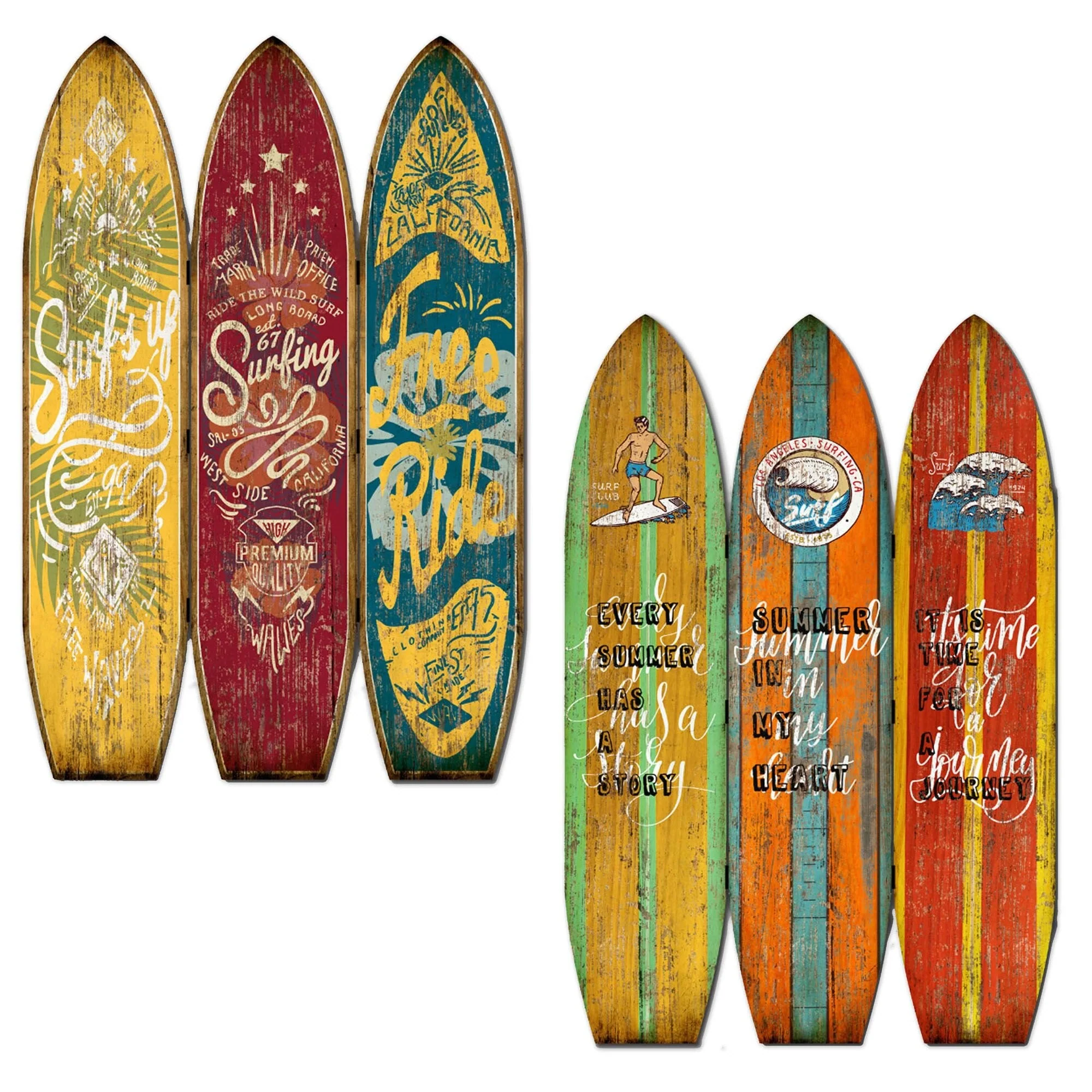 47 x 1 x 71 Multicolor Wood Endless Summer Screen