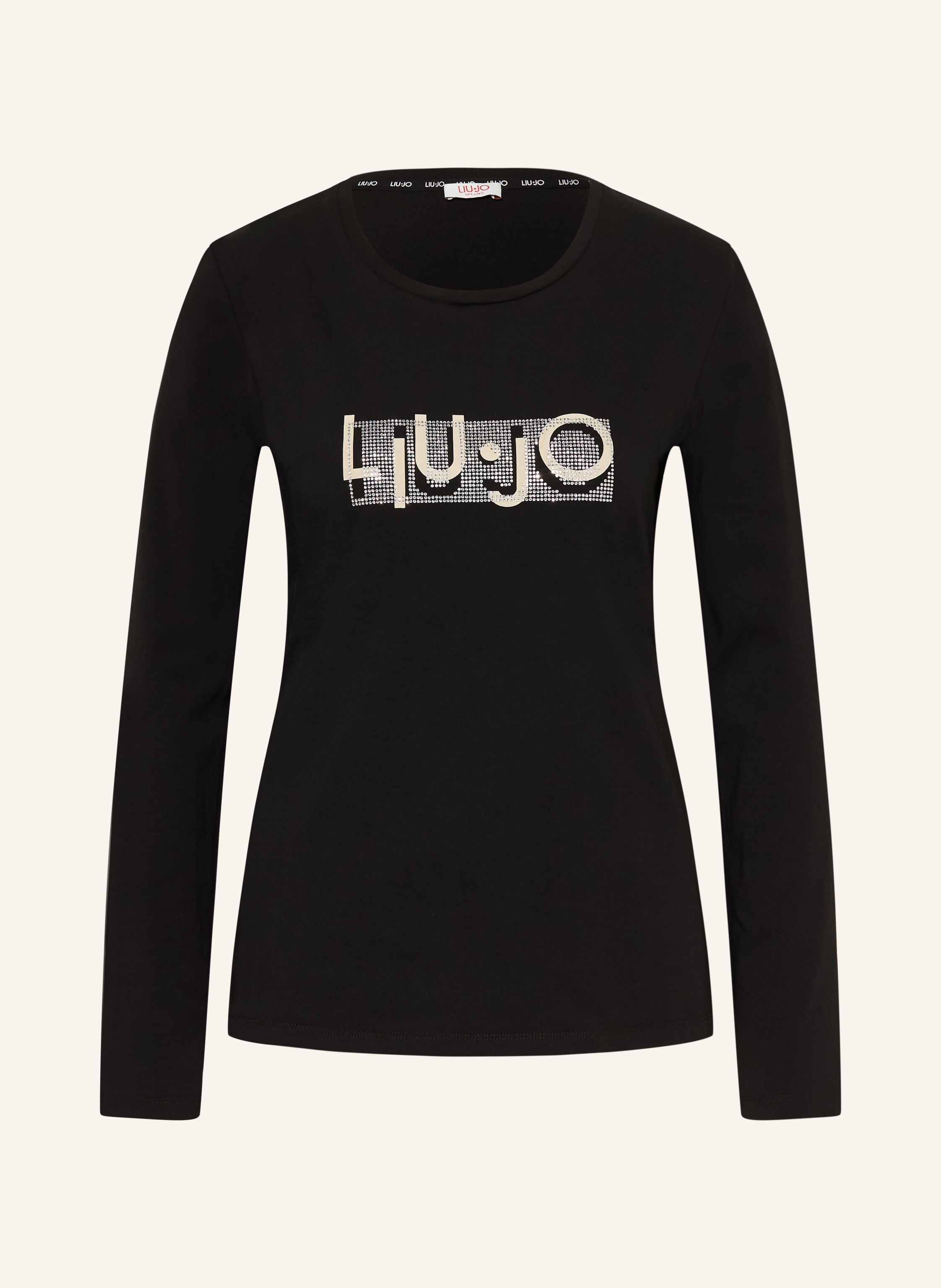 LIU JO Longsleeve mit Schmucksteinen