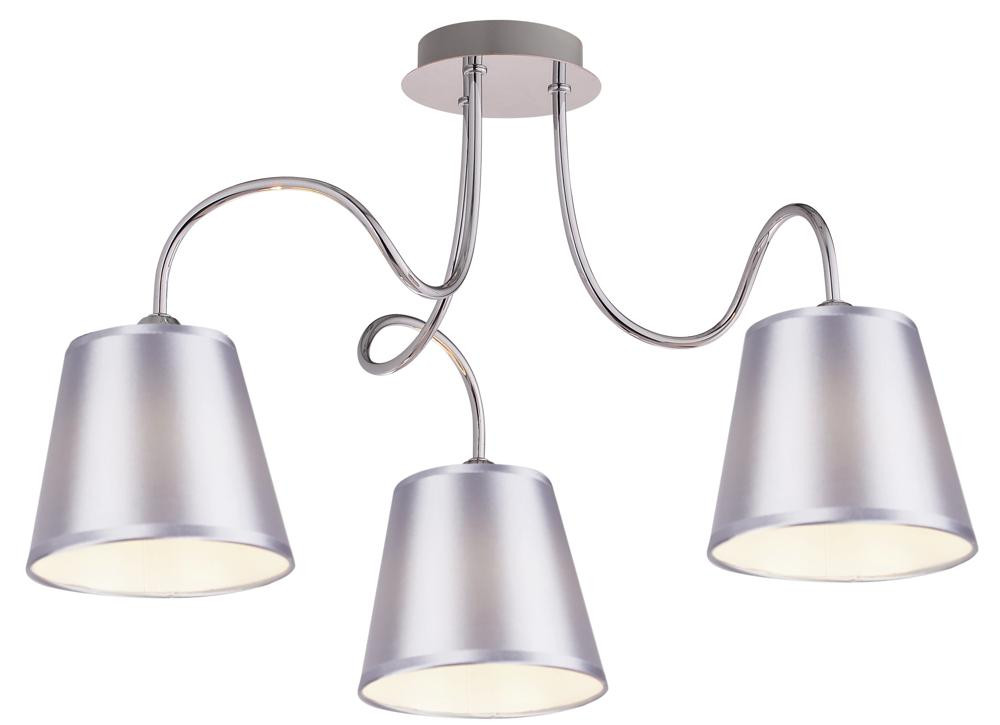 Lampa sufitowa chromowana srebrna LUK 3xE14x40W wym: 36x60x60 cm Candellux