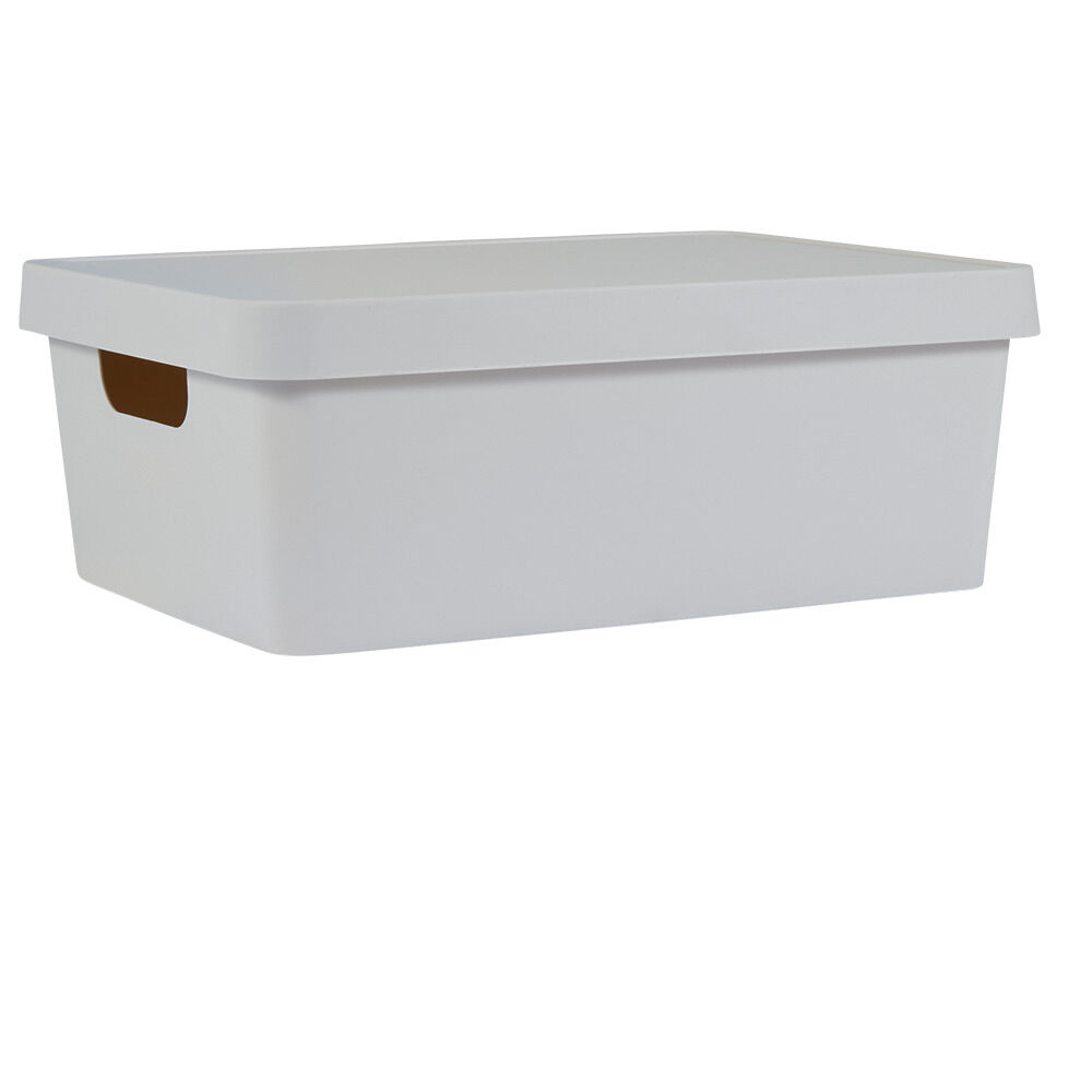 BoÎte de rangement avec couvercle beige 11 L