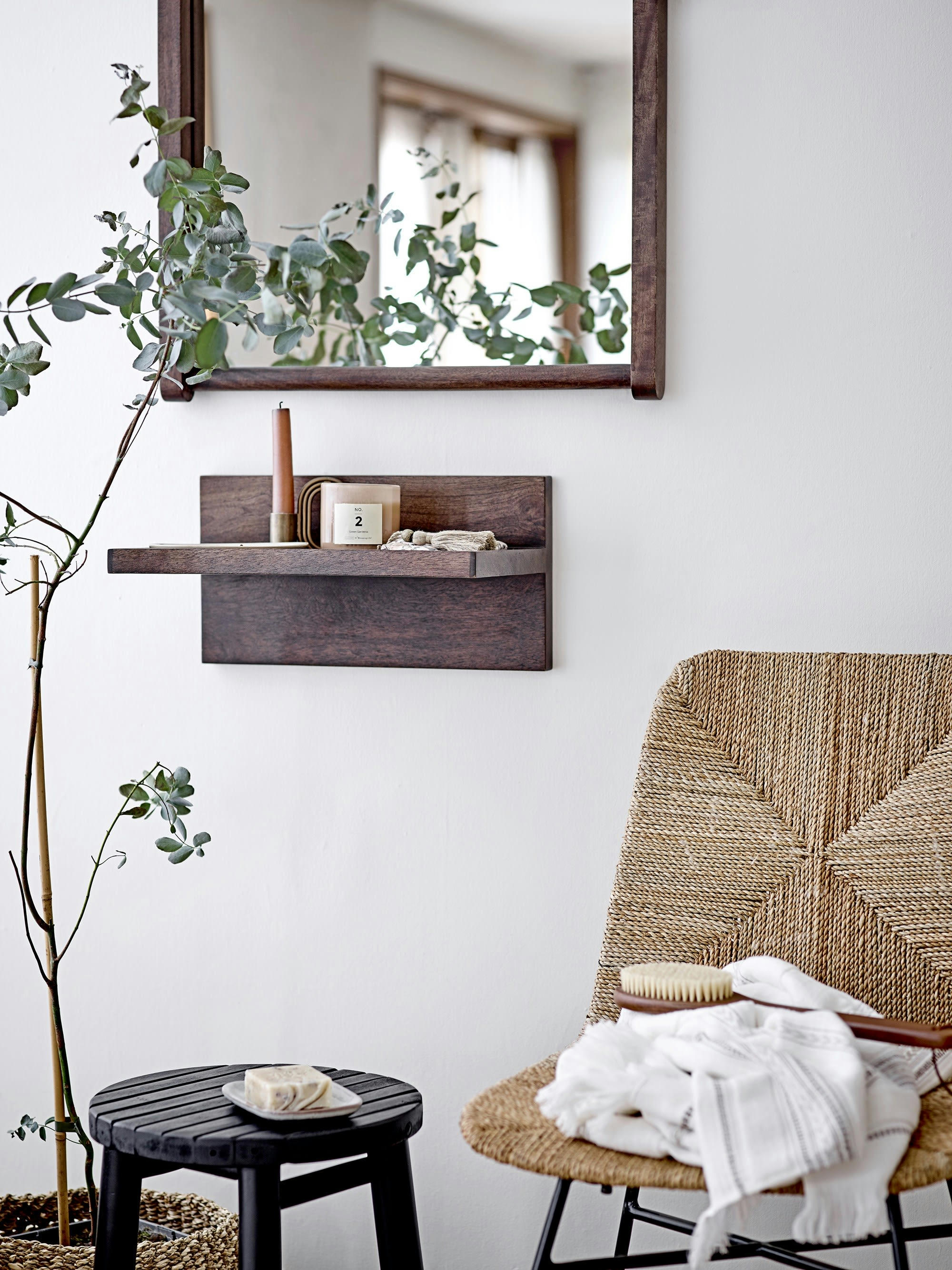 BILBO - Tabouret en bambou noir