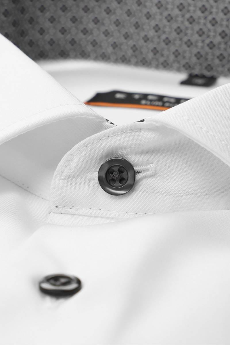 ETERNA Slim Fit Hemd weiss, Einfarbig