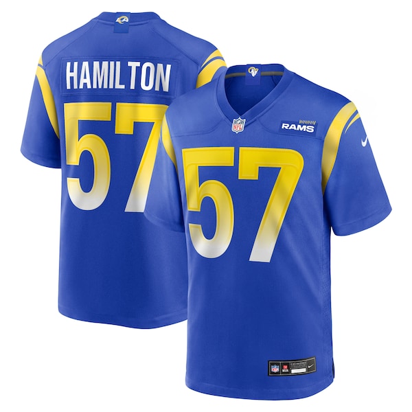 Ty Hamilton Los Angeles Rams Nike Team Game Jersey -  Royal