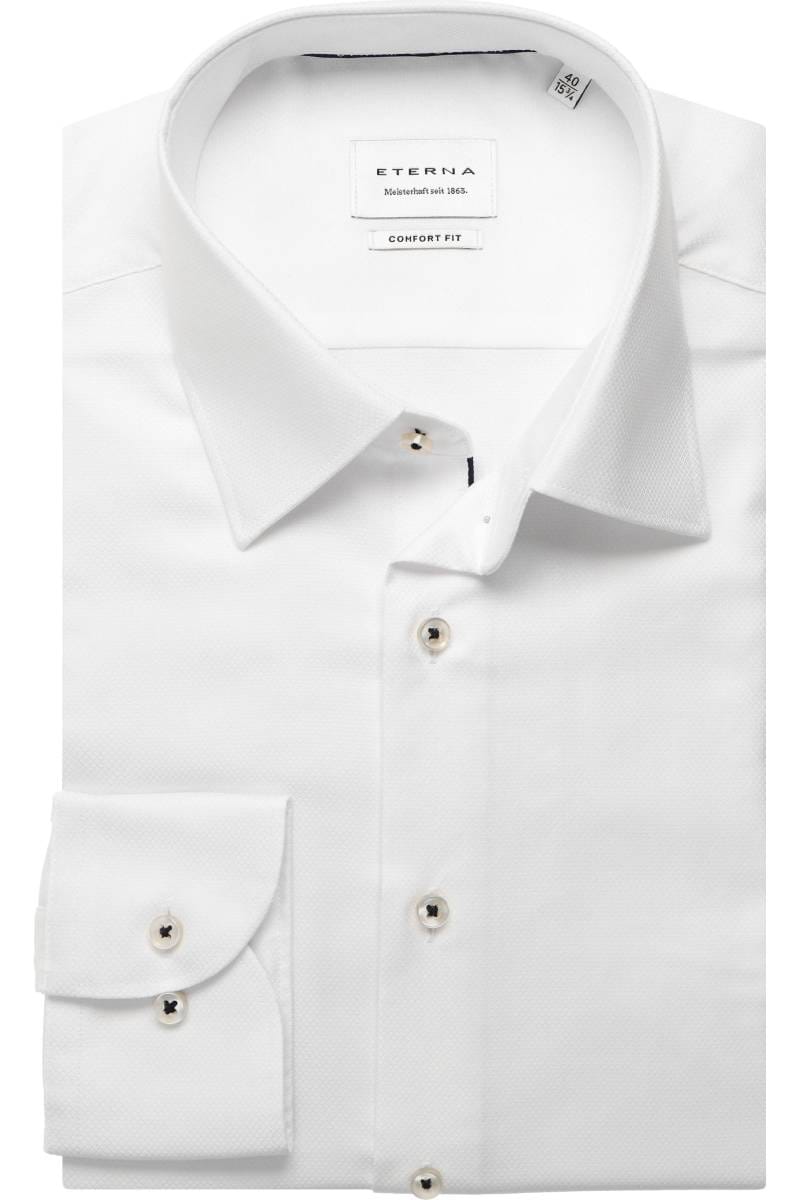 ETERNA Comfort Fit Hemd weiss, Strukturiert