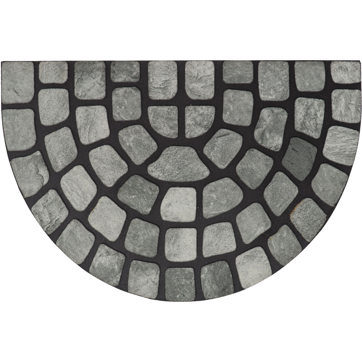 Tapete De Entrada Meia Lua Dalle Cinza 40x60cm