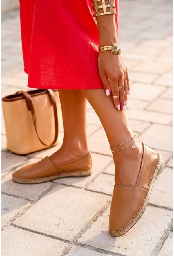 Brązowe espadryle Lyra