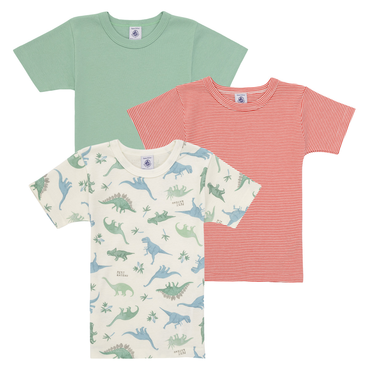 Petit Bateau - 3 TEE SHIRTS MC - Multicolour