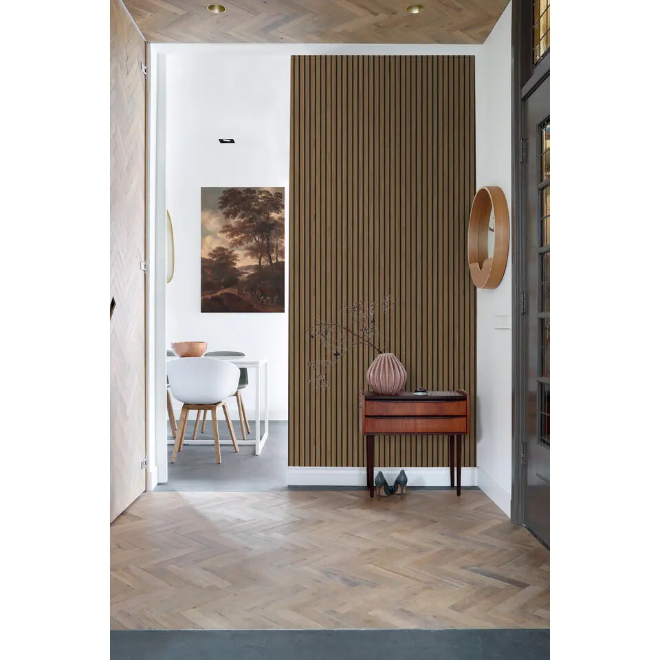 Sanders & Sanders behang houten wandpanelen 3d bruin - 50 x 900 cm
