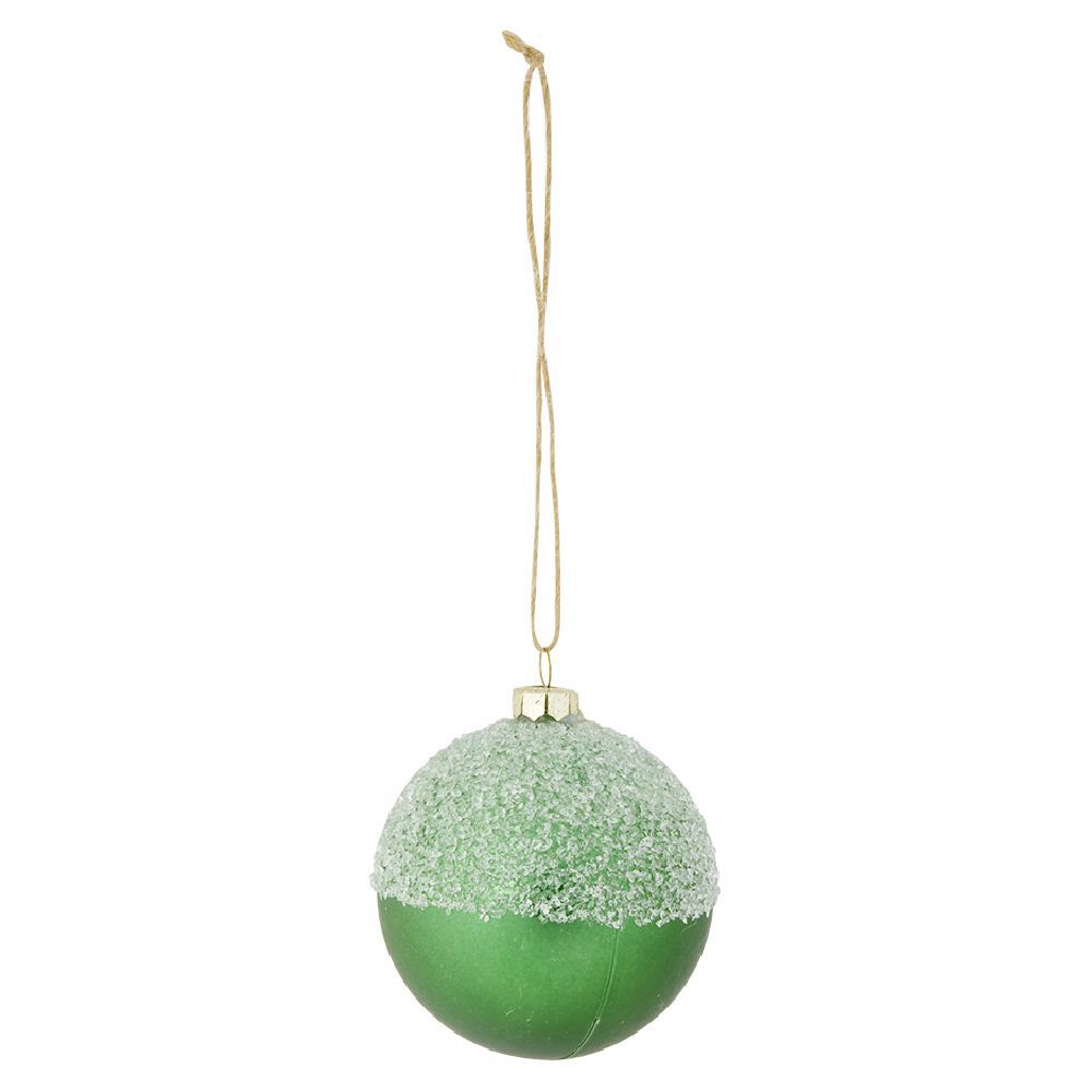 Boule de No&euml;l Ø6cm effet givré (3 modèles)
