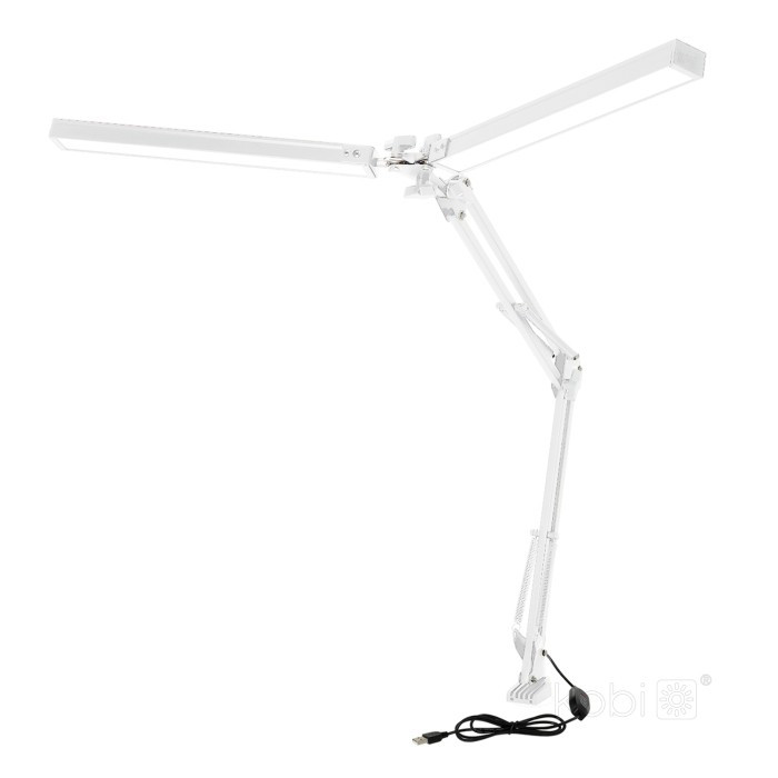 Lampka biurkowa kreślarska TENUIX DUO biała LED 28W wys:74cm Kobi