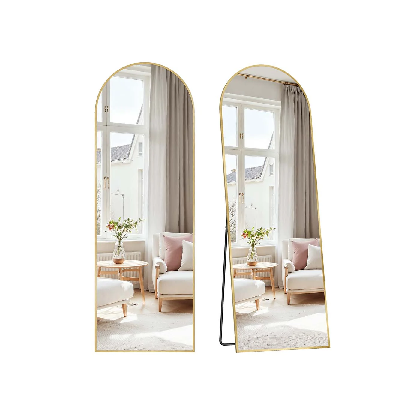 Miroir intégral 160 x 50 cm cadre en alliage d’aluminium