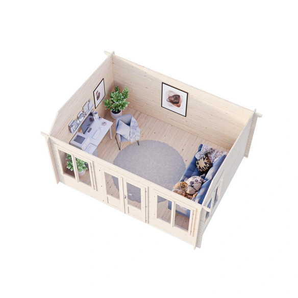 Gartenhaus »Claudia«, Aufstellmaße BxTxH: 440 x 346 x 249 cm, lackiert, Holz