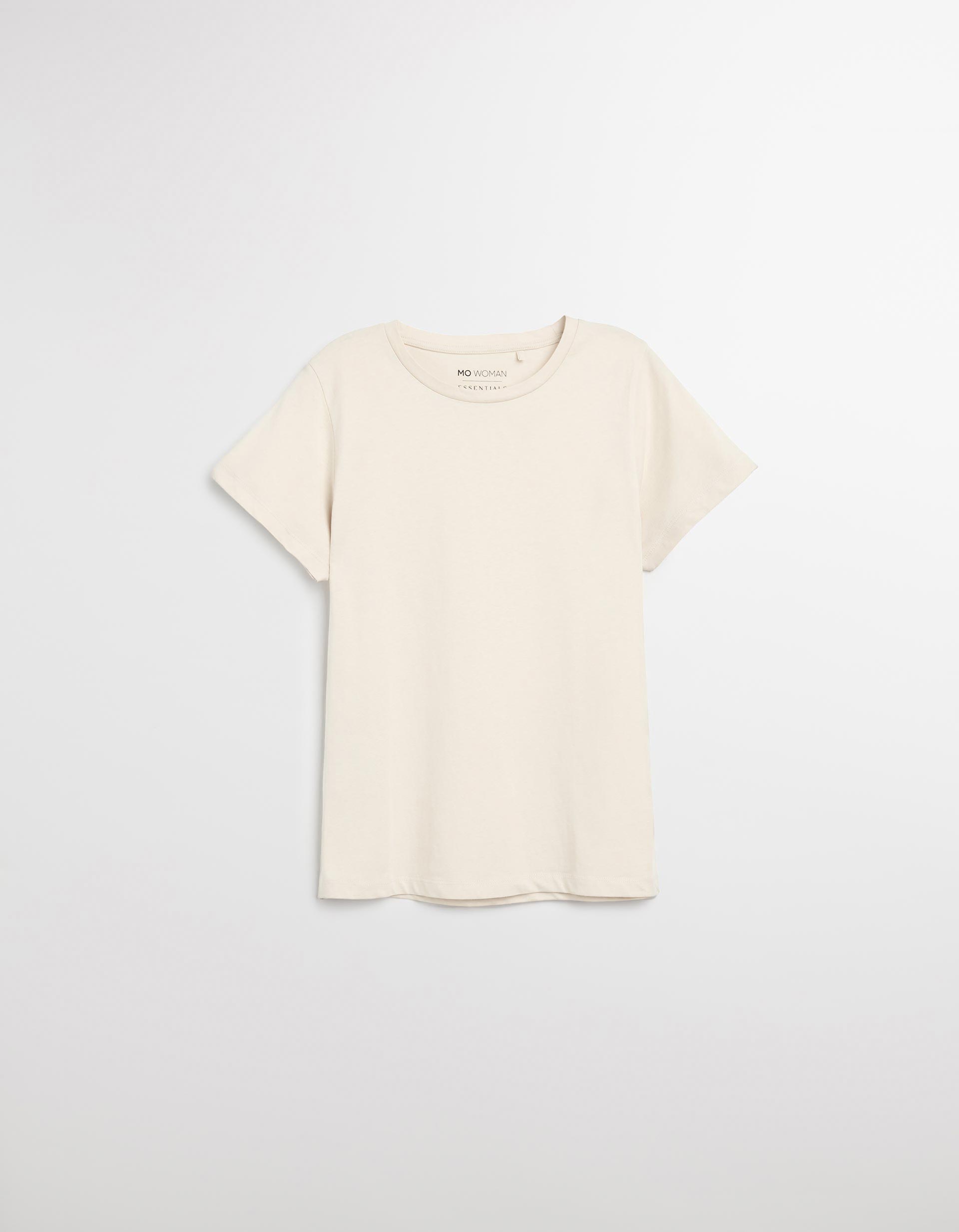 T-shirt, Mulher, Bege Claro