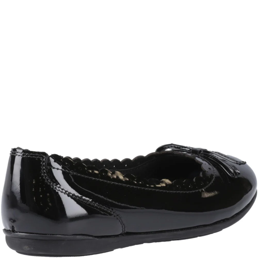 Hush Puppies Lillie Ballerina Patent Senior School Shoes