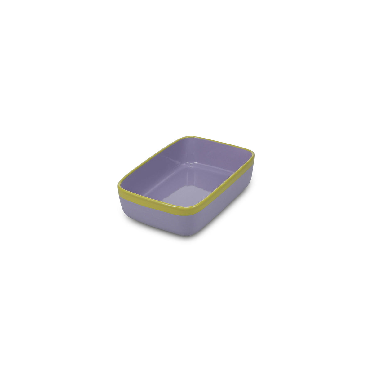 Ona - Ovenschaal 22,5x15xH6cm paars/groen Duo