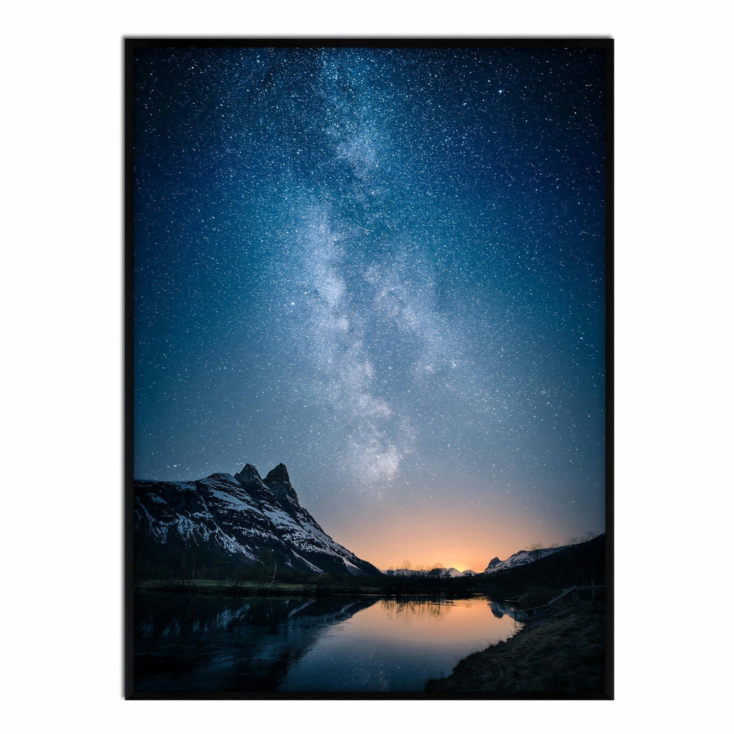CIELO - Affiche avec cadre noir - Etoiles - 50x70