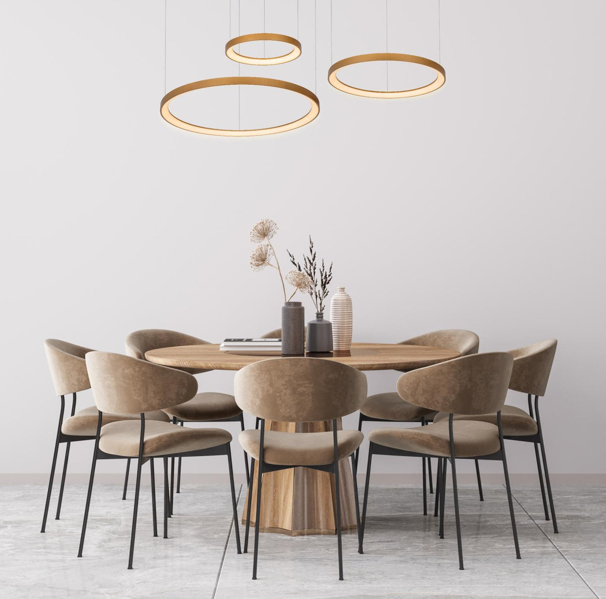 Lucide hanglamp VIDAL - Geïntegreerde LED - Mat Goud / Messing