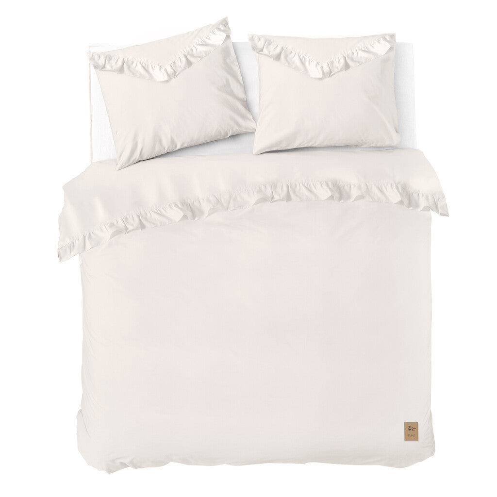 Dindi Home - Dekbedovertrek White Ruffle - 240x220 cm - Off White