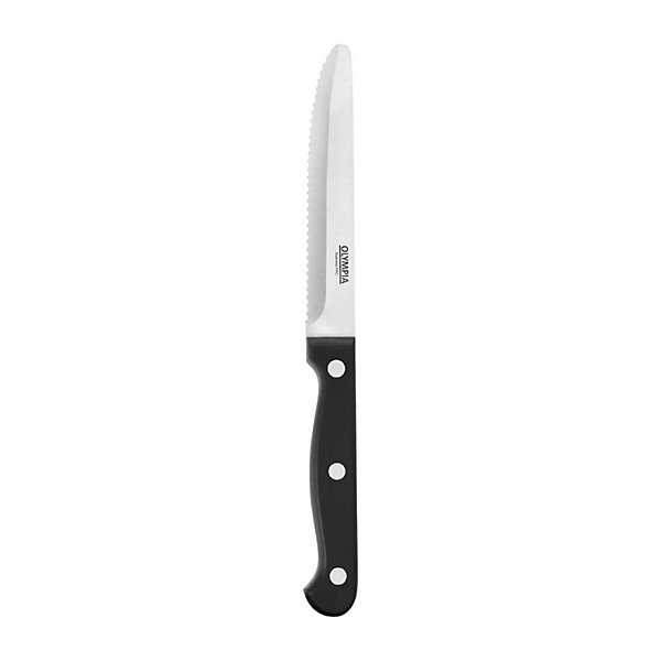 Couteaux à Steak Arrondi Noir Lot de 12 Olympia