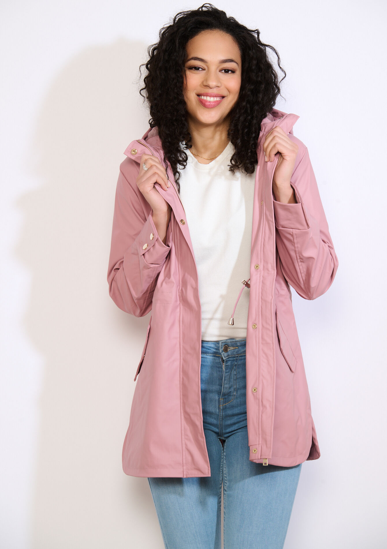 Lichtgewicht parka met capuchon