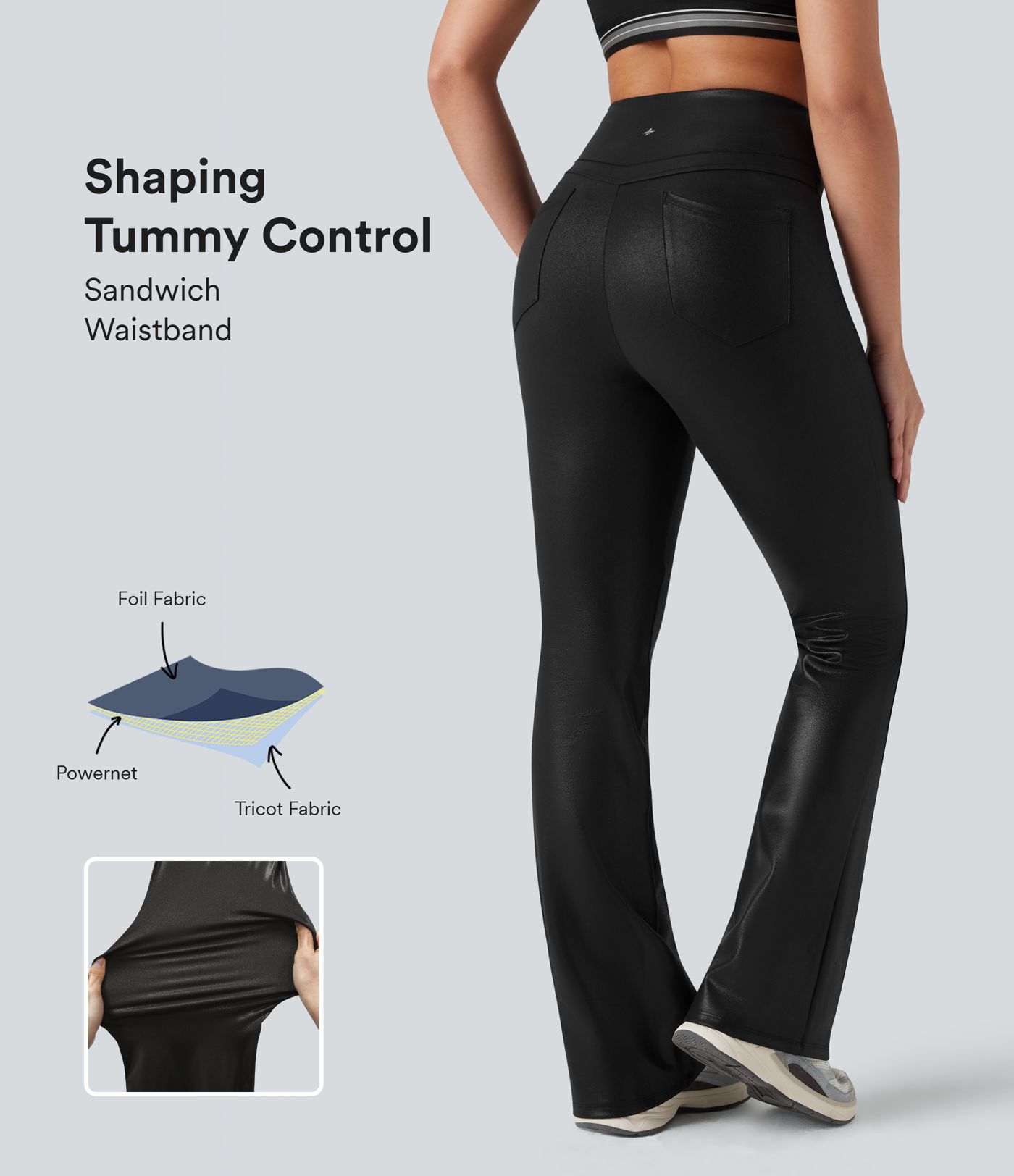 Legging 7/8 de yoga gainant taille haute toucher frais et séchage rapide avec poches - UPF50  Halara UltraSculpt™