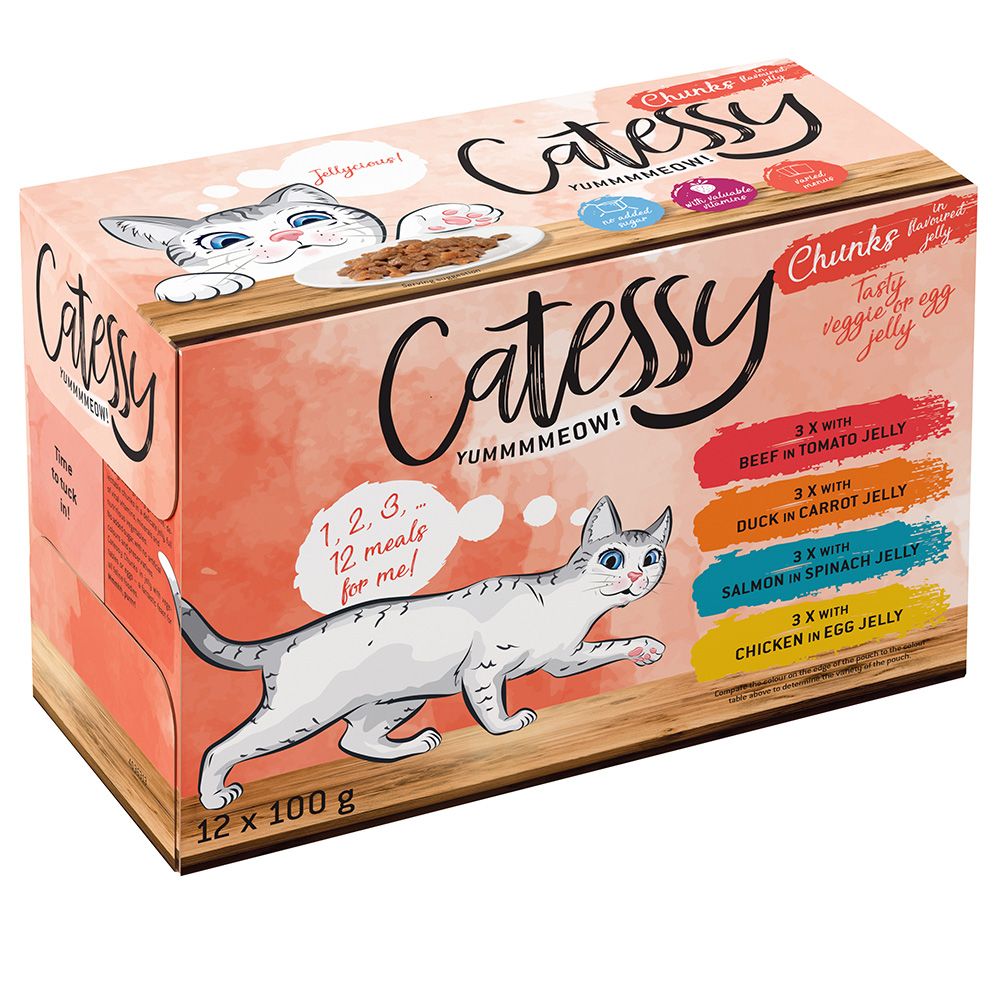 Catessy Chunks in Vegetable or Egg Jelly - Mixed Pack
