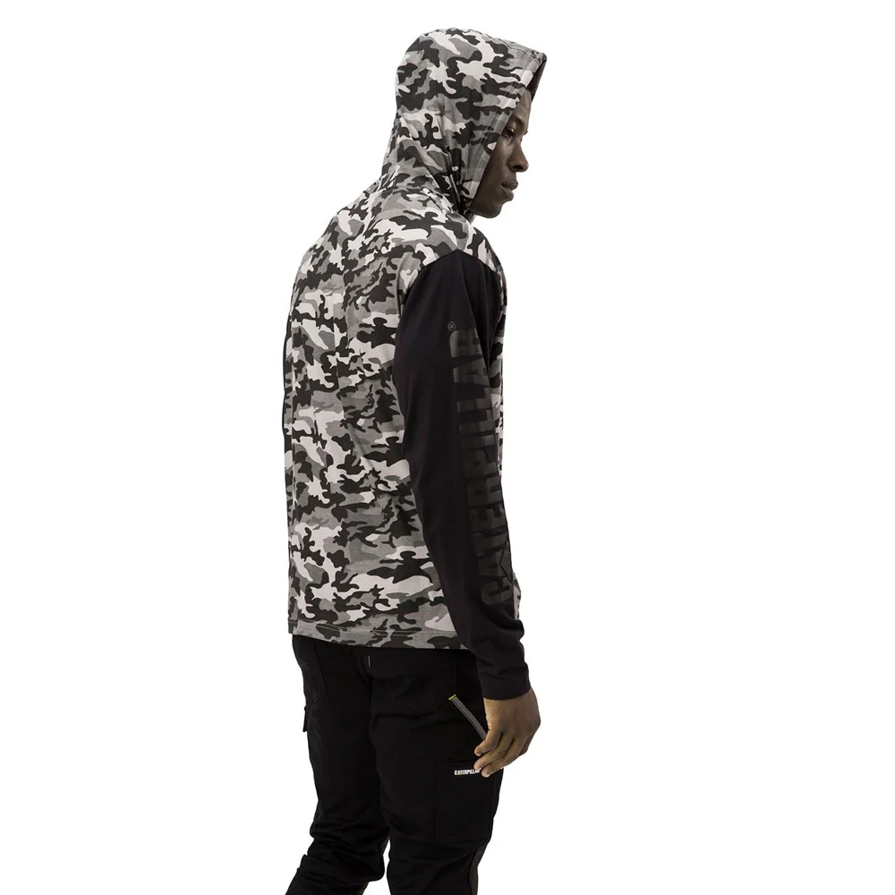 Caterpillar Hooded Long Sleeve Tee