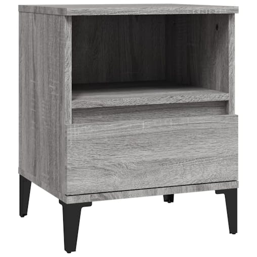 NNEVL Bedside Cabinets 2 pcs Grey Sonoma 40x35x50 cm