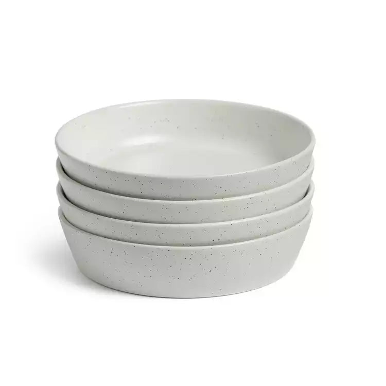 Habitat Addison 4 Piece Stoneware Pasta Bowl - White