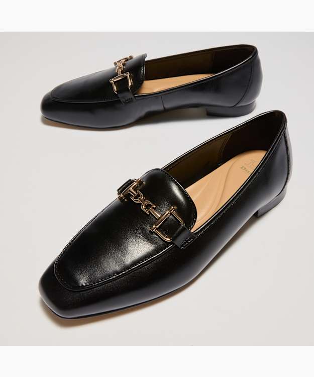 Grained Black - Hardware-Detail Loafers