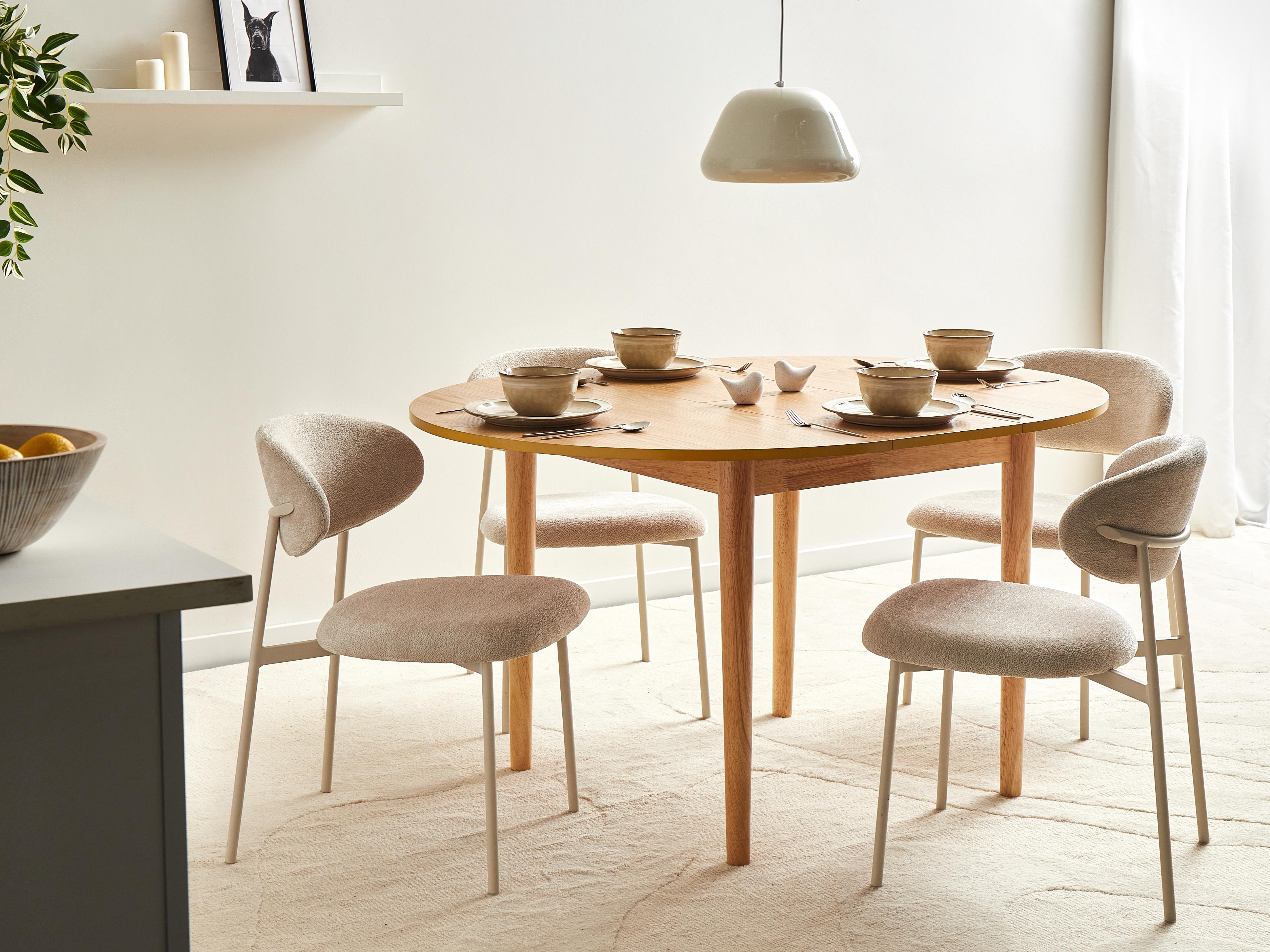 Extending Dining Table ECHO Light Oak 107/137 cm 107 cm