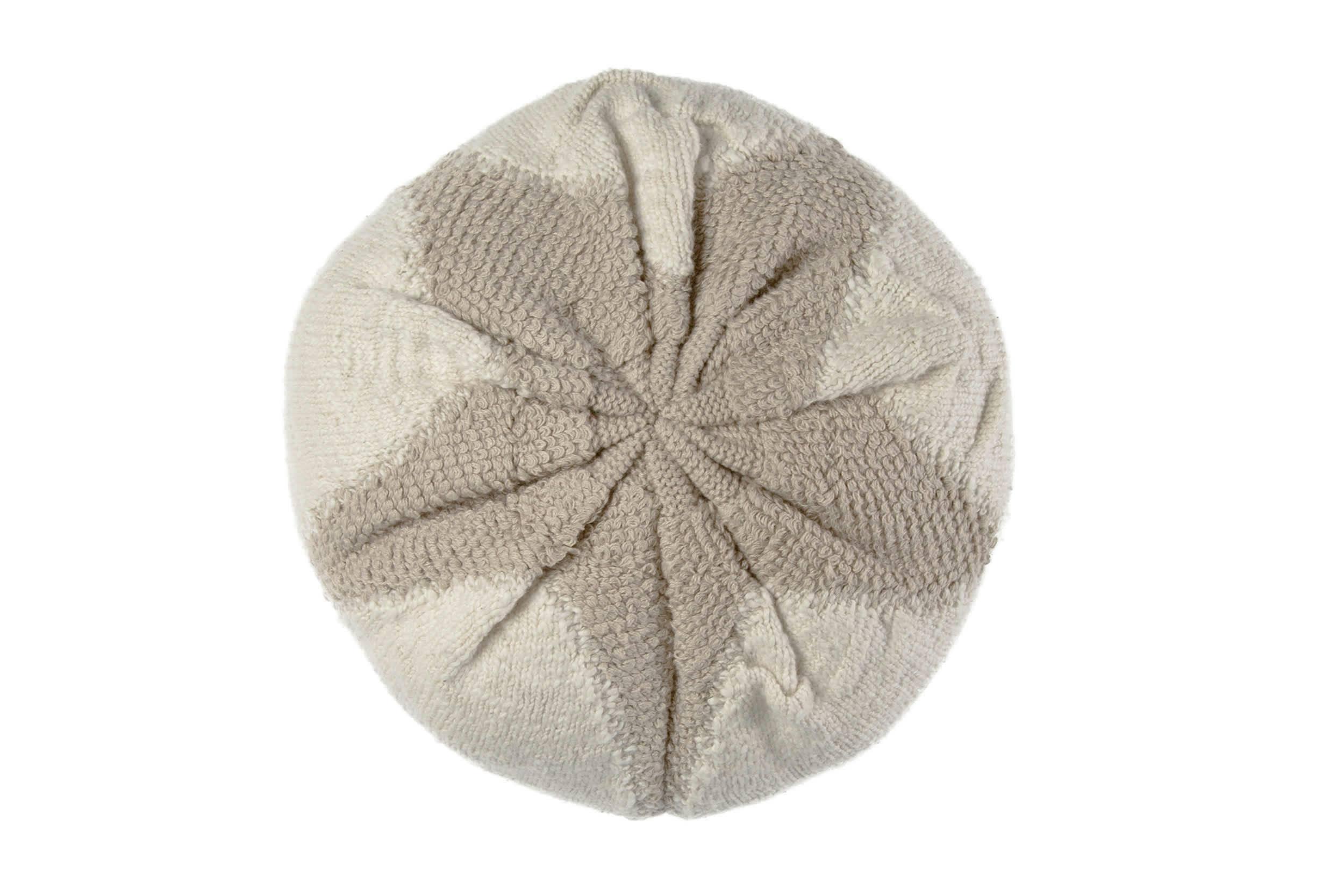 TRIBUTE TO COTTON - Coussin rond en coton blanc Ø25x10