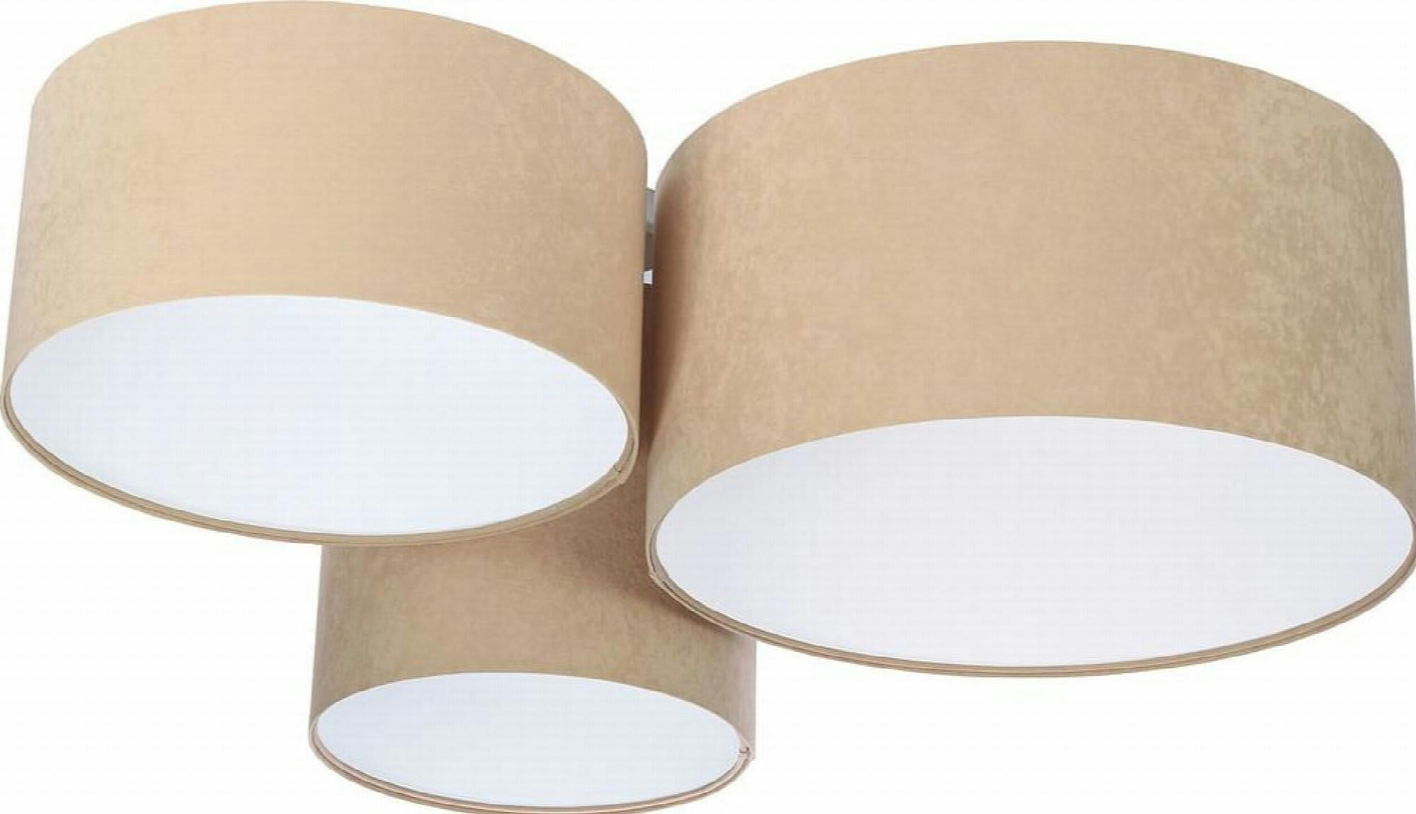TRIO - Plafonnier Tissu Beige