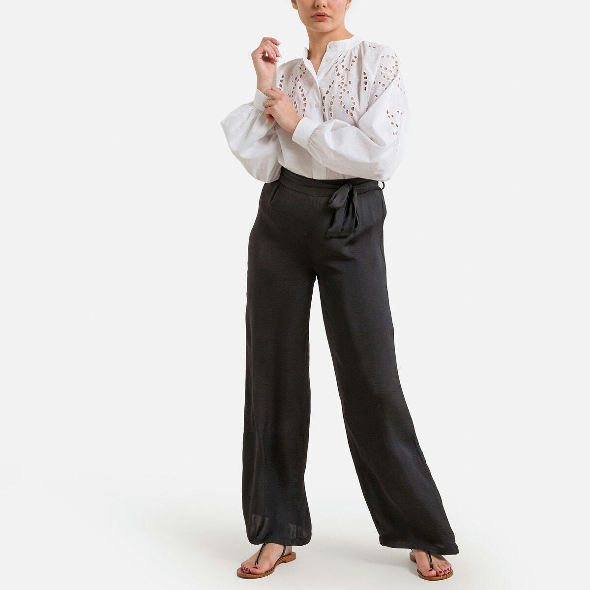 Pantalon large à nouer