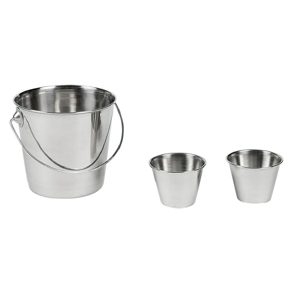 Seau pour frites inox argenté
