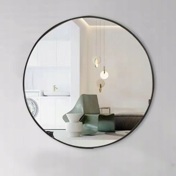 Duże lustro okrągłełazienkowe czarne 60cm xxl