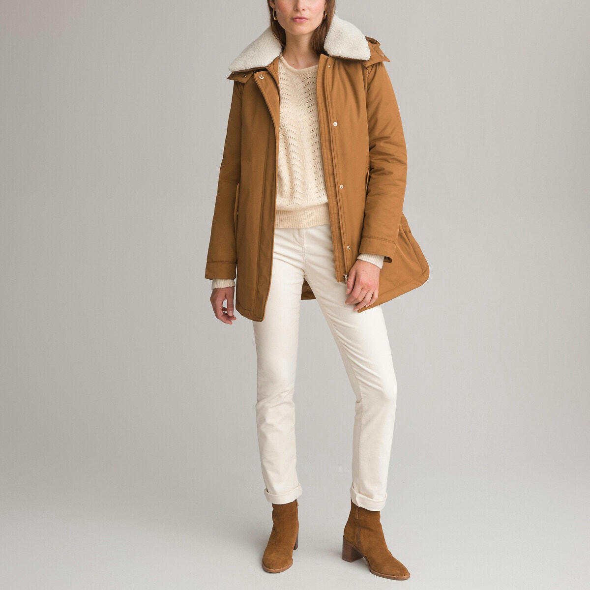 Parka mi-longue, fermeture zippée, plein hiver