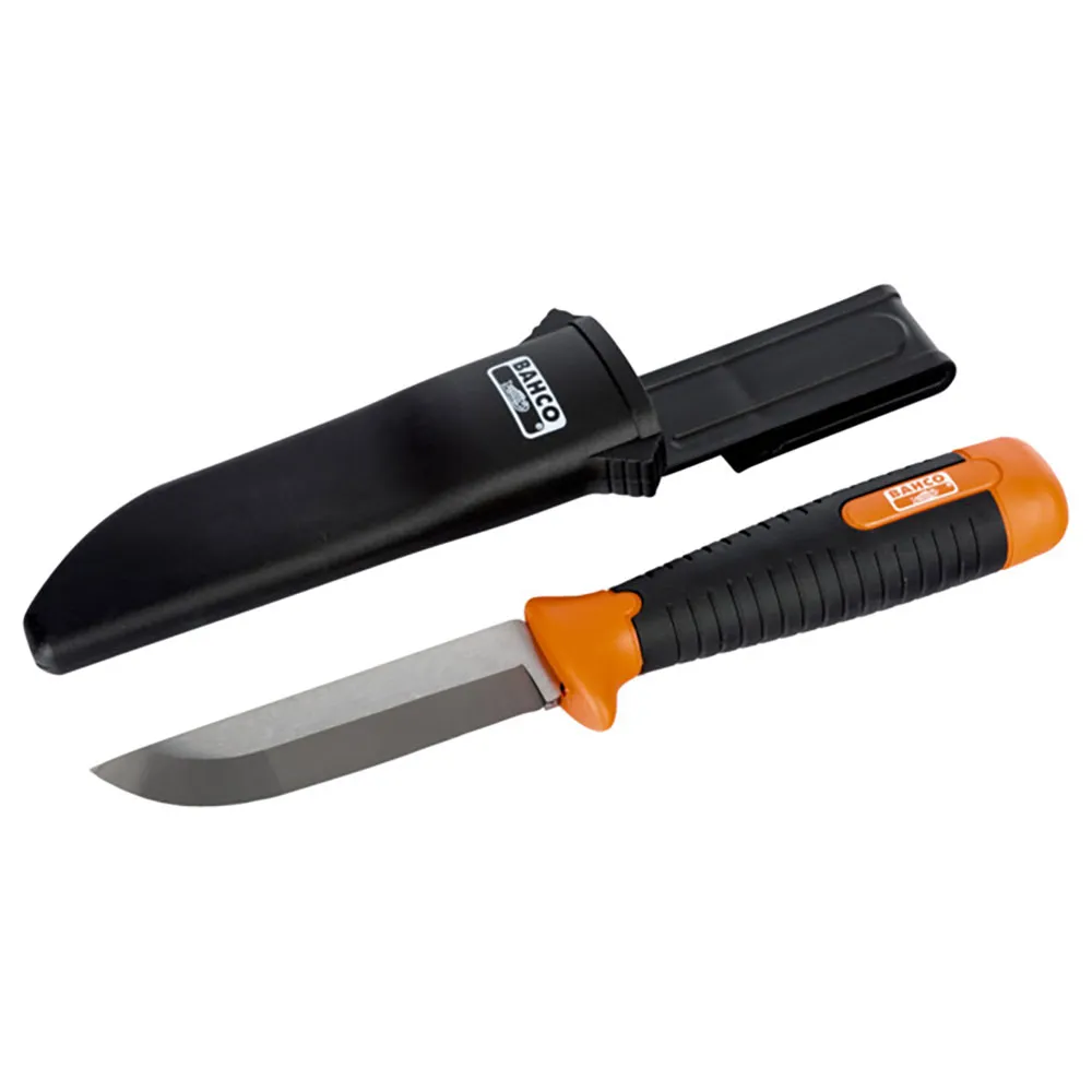 Bahco Heavy Duty Chisel Knife With Curved Blade And Rubber Handle 25 mm
