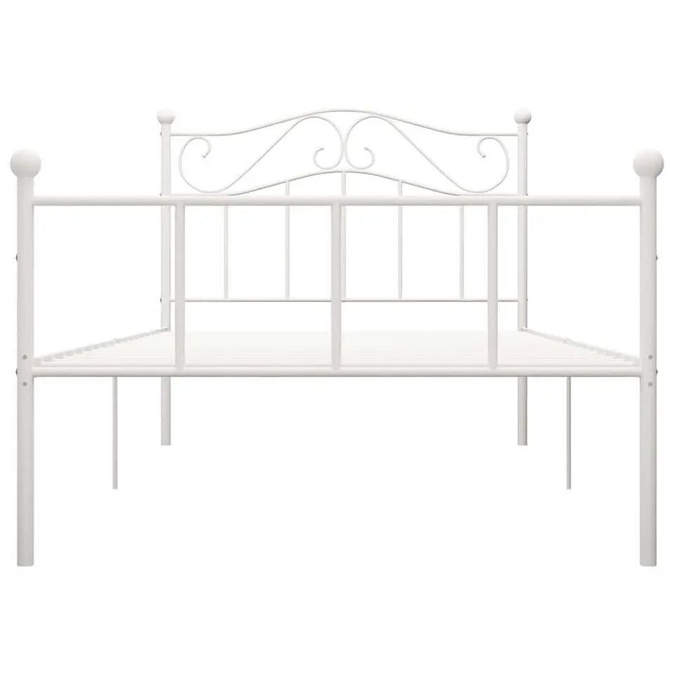 vidaXL - Bed frame - Wit - Metaal - 90 x 200 cm