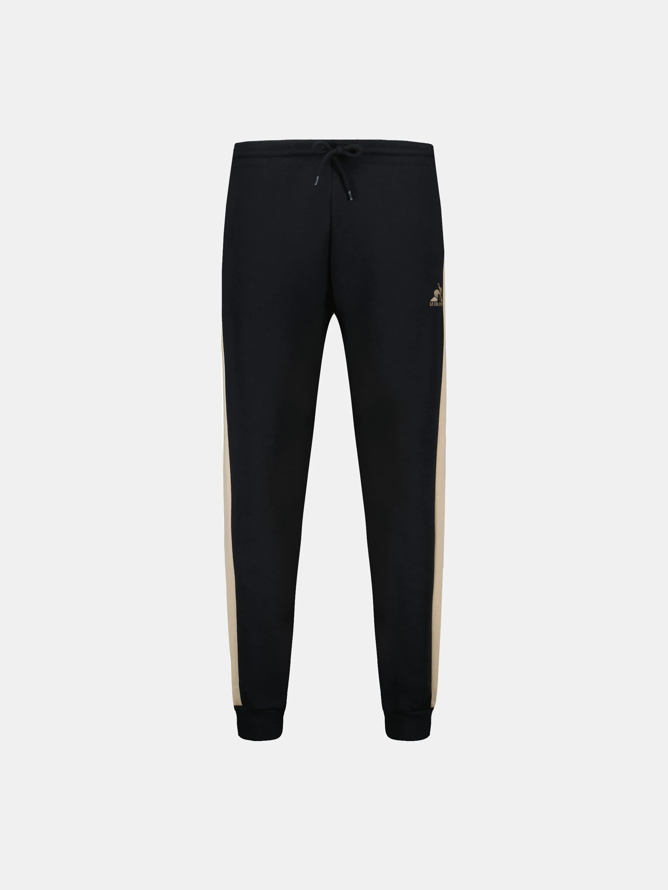 Pantalon double face avec bandes côtées contrastées