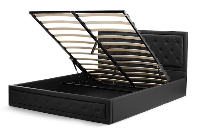 NNEKGE Winslow Gas Lift Bed Frame (Black)