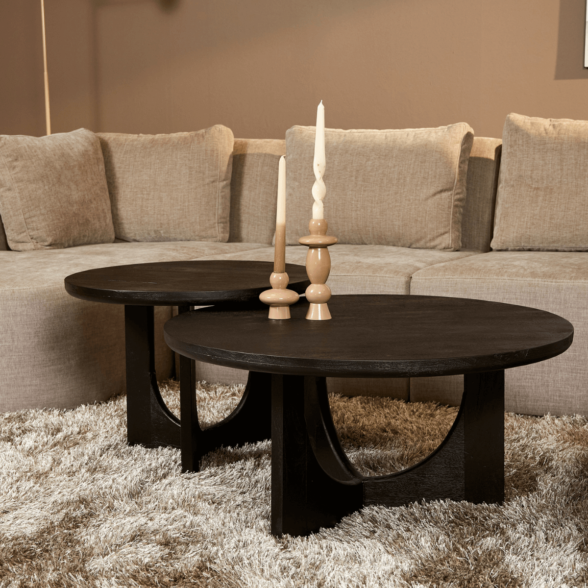 Starfurn salontafel - zwart - 80x80x40cm