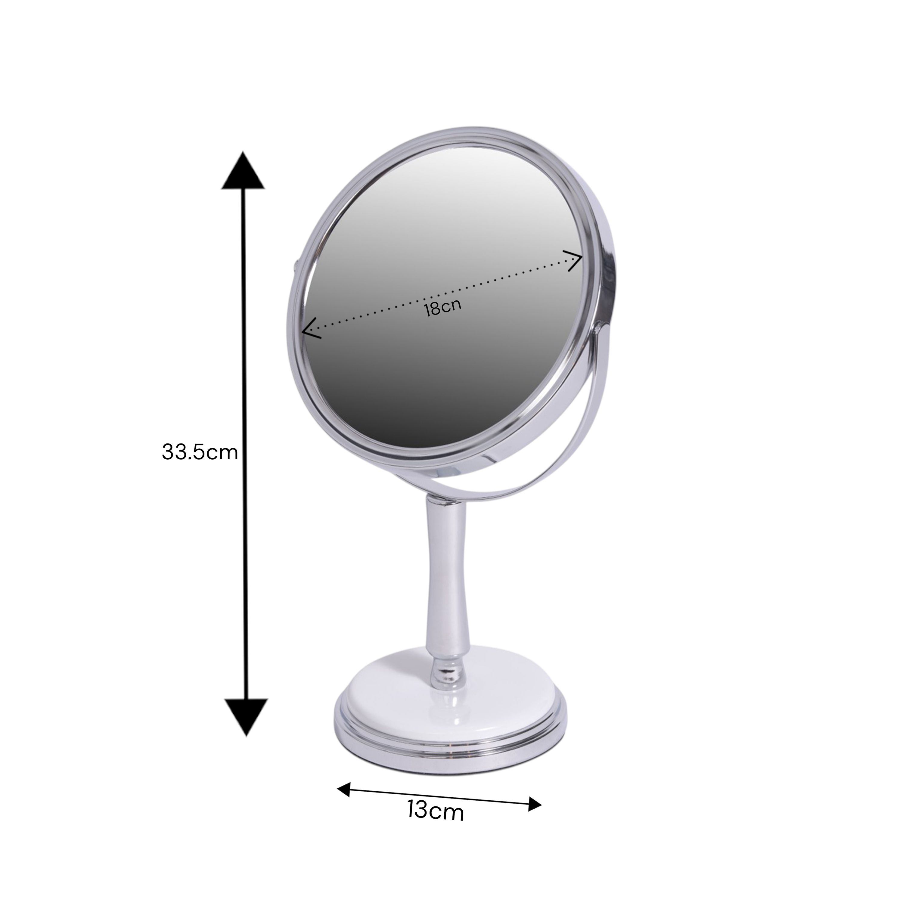 Showerdrape Opera 3x Magnifying Chrome Oval Vanity Mirror