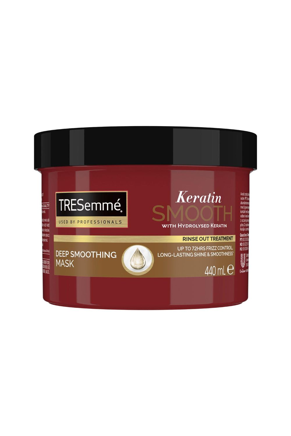 Tresemme Keratin Smooth Deep 'Smoothing Mask' with Hydrolysed Keratin, 4 Pack of 440ml