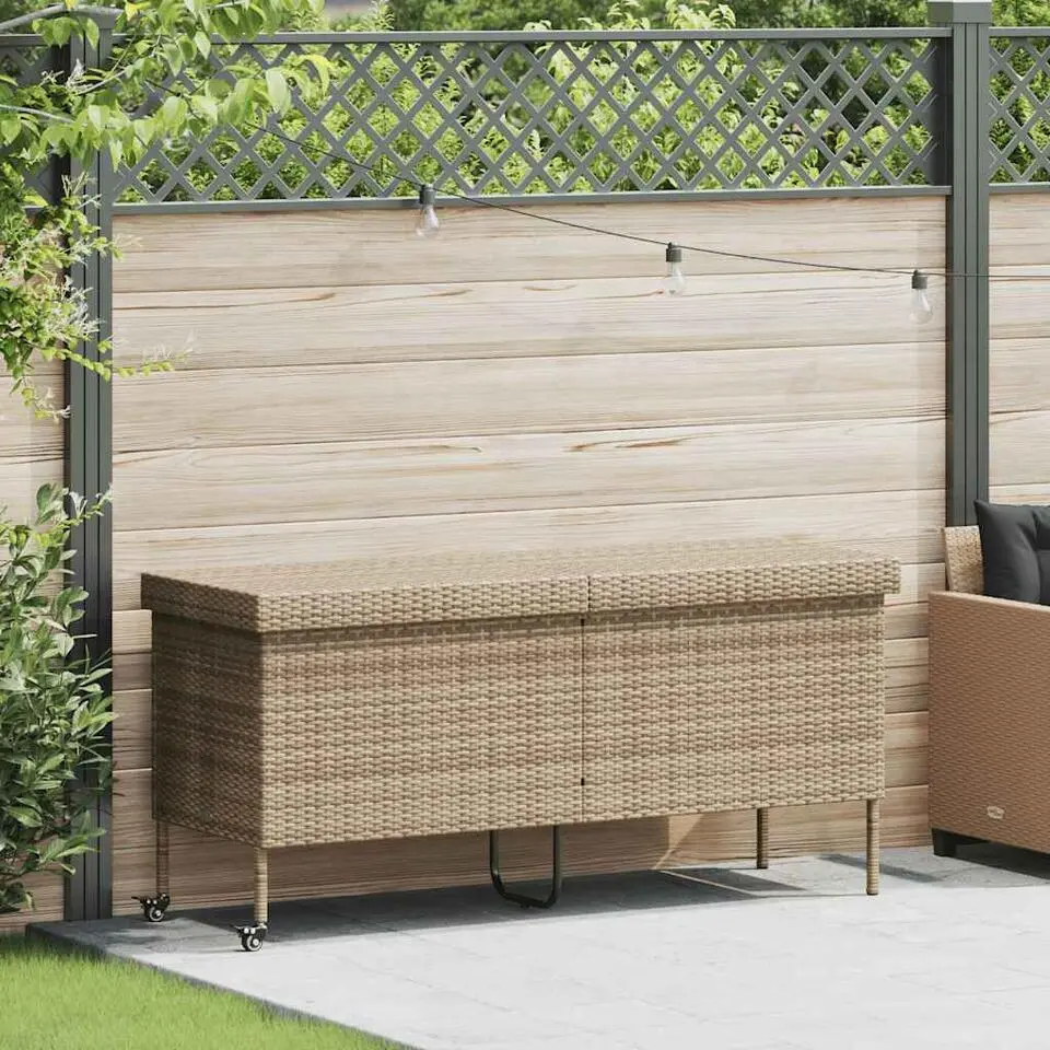 vidaXL - Tuinbox - Beige - Poly rattan