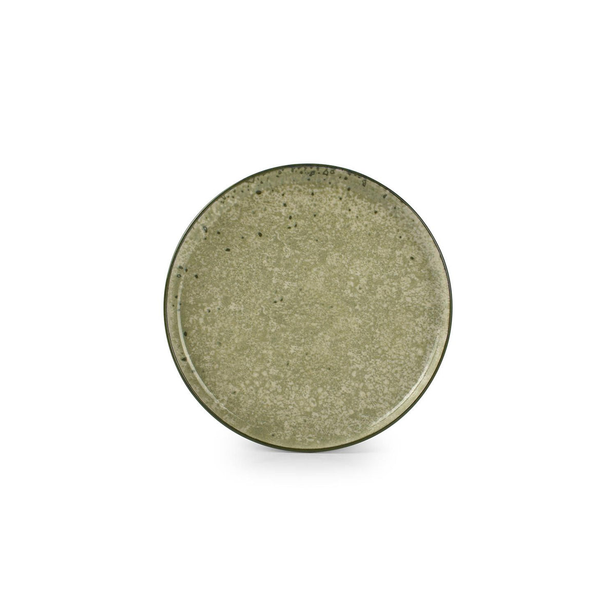Ona - Plat bord 20cm groen Gravel - Set van 6