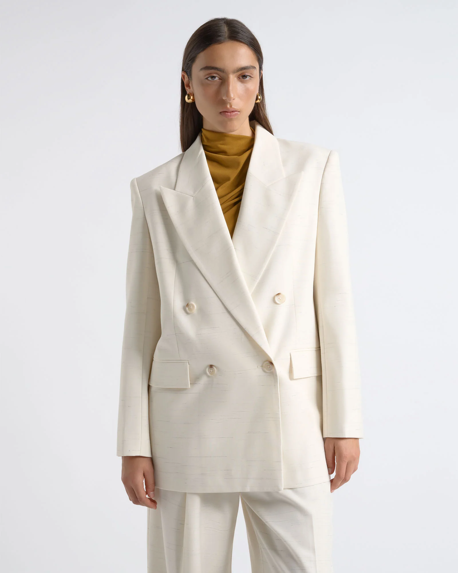 Flecked Double Breasted Blazer