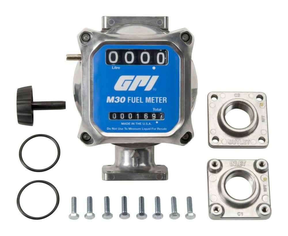 GPI M30 Modular Mechanical Fuel Meter, 5-30 GPM Tank-Mount