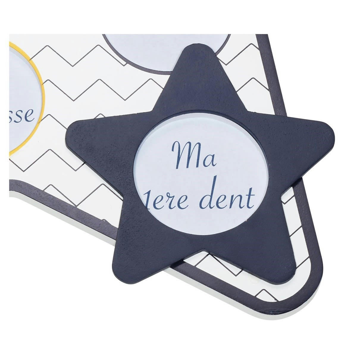 HELLO - Pèle-mêle 12 photos en bois étoile